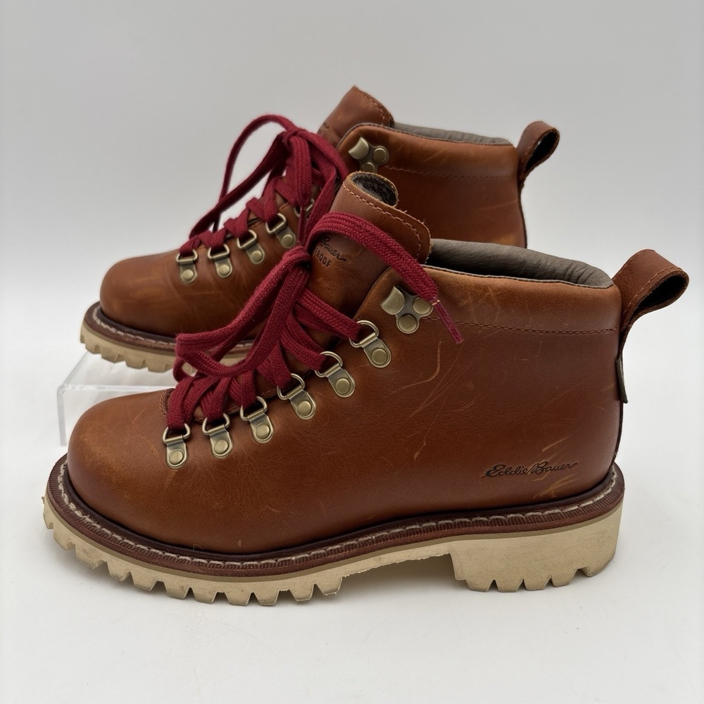 Eddie Bauer K-6‎ Women's Size 6 Waterproof Hiking Boots Brown Leather Trekking